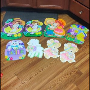 1970s eureka vintage Easter window cutouts